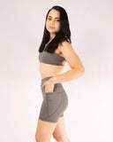 Top deportivo para mujer con tiras espalda cruzada