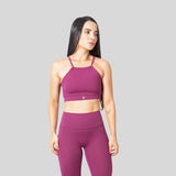 Top deportivo femenino flora cuello fruncido 7K Sport Wear