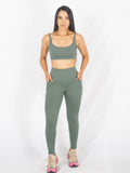 Set Top Soporte Medio + Leggins con Bolsillo y con Control Abdomen 7K Sport Wear