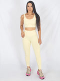 Set Top Soporte Alto con Escote en la Espalda + Leggins Tiro Alto con Control Abdomen 7K Sport Wear