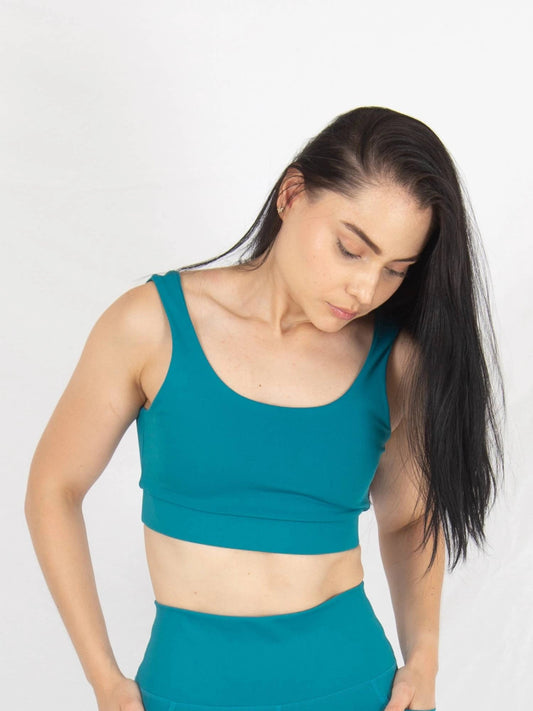 Top deportivo para mujer elegance verde azul 7K Sport Wear