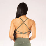 Top deportivo para mujer con tiras espalda cruzada