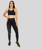 Legging deportivo para mujer con pretina alta negro 7K Sport Wear