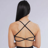 Top deportivo para mujer con tiras espalda cruzada