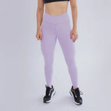 Legging deportivo con control de abdomen cruzada en V