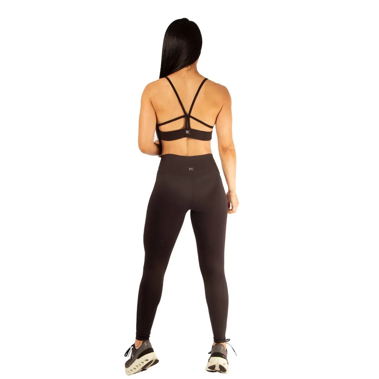 Leggins sin costura frontal negro 7K Sport Wear