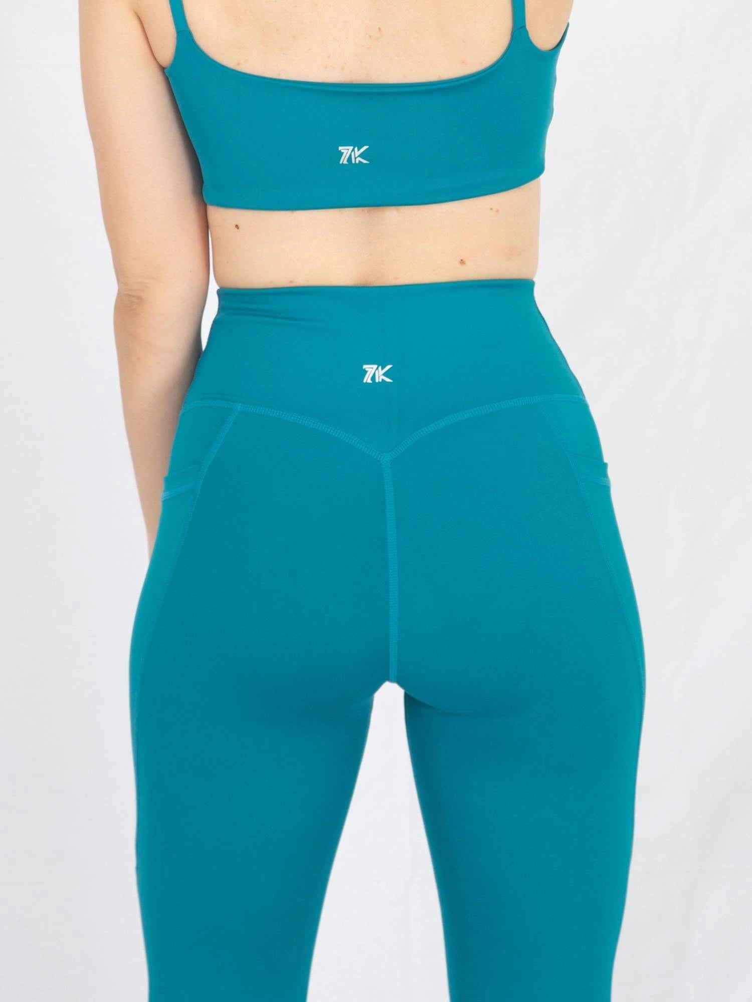 Leggins deportivo bolsillo lateral Verde Azul 7K Sport Wear