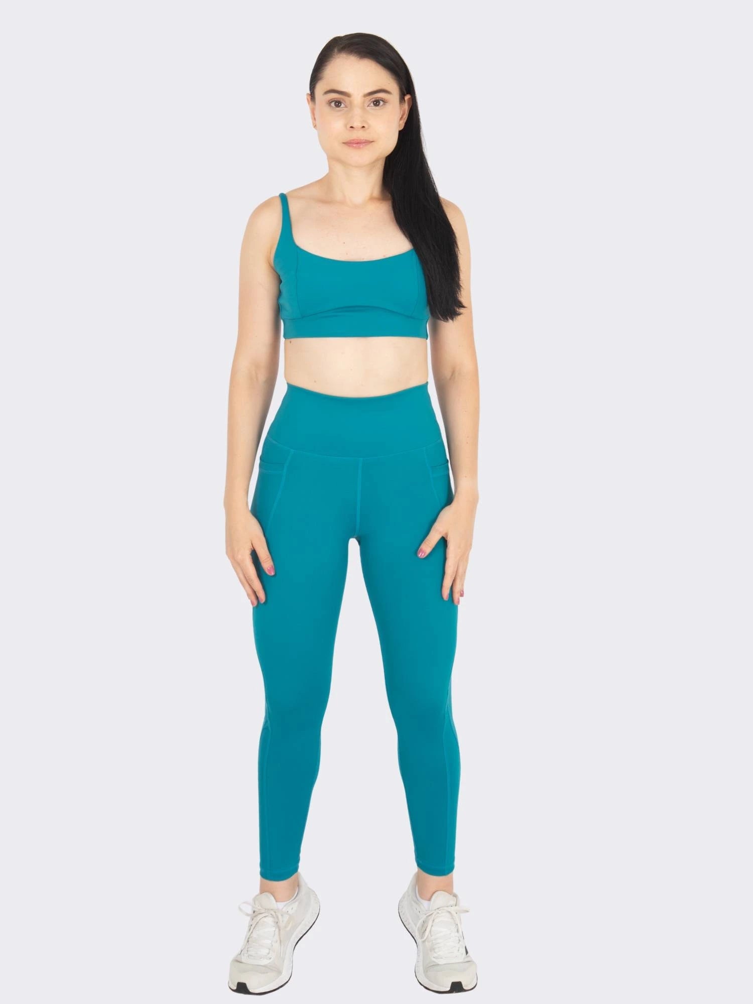 Leggins deportivo bolsillo lateral Verde Azul 7K Sport Wear
