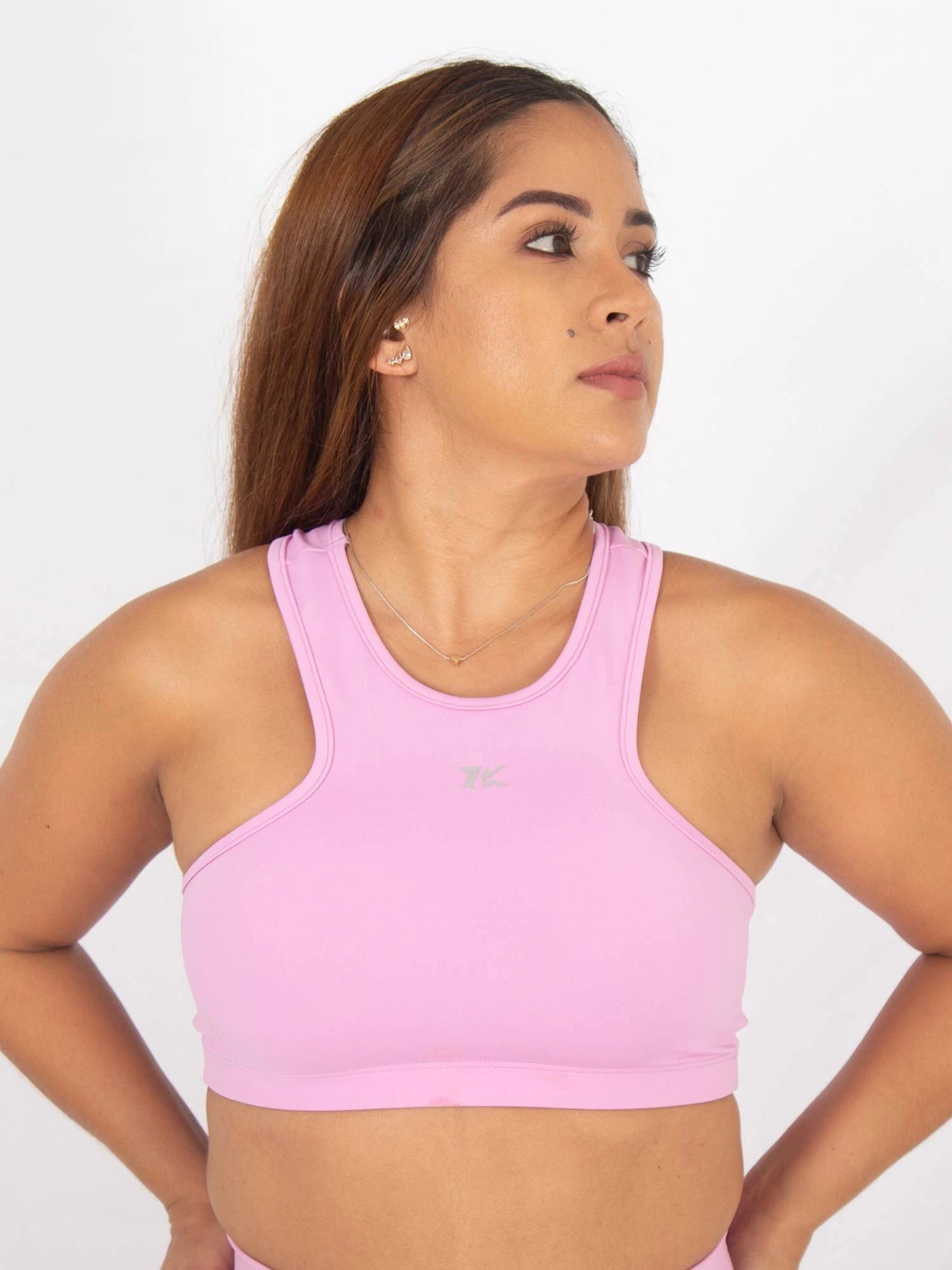 Top Deportivo Para Mujer con Soporte Medio Color Rosado 7K Sport Wear
