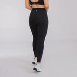 Legging deportivo para mujer con pretina alta negro