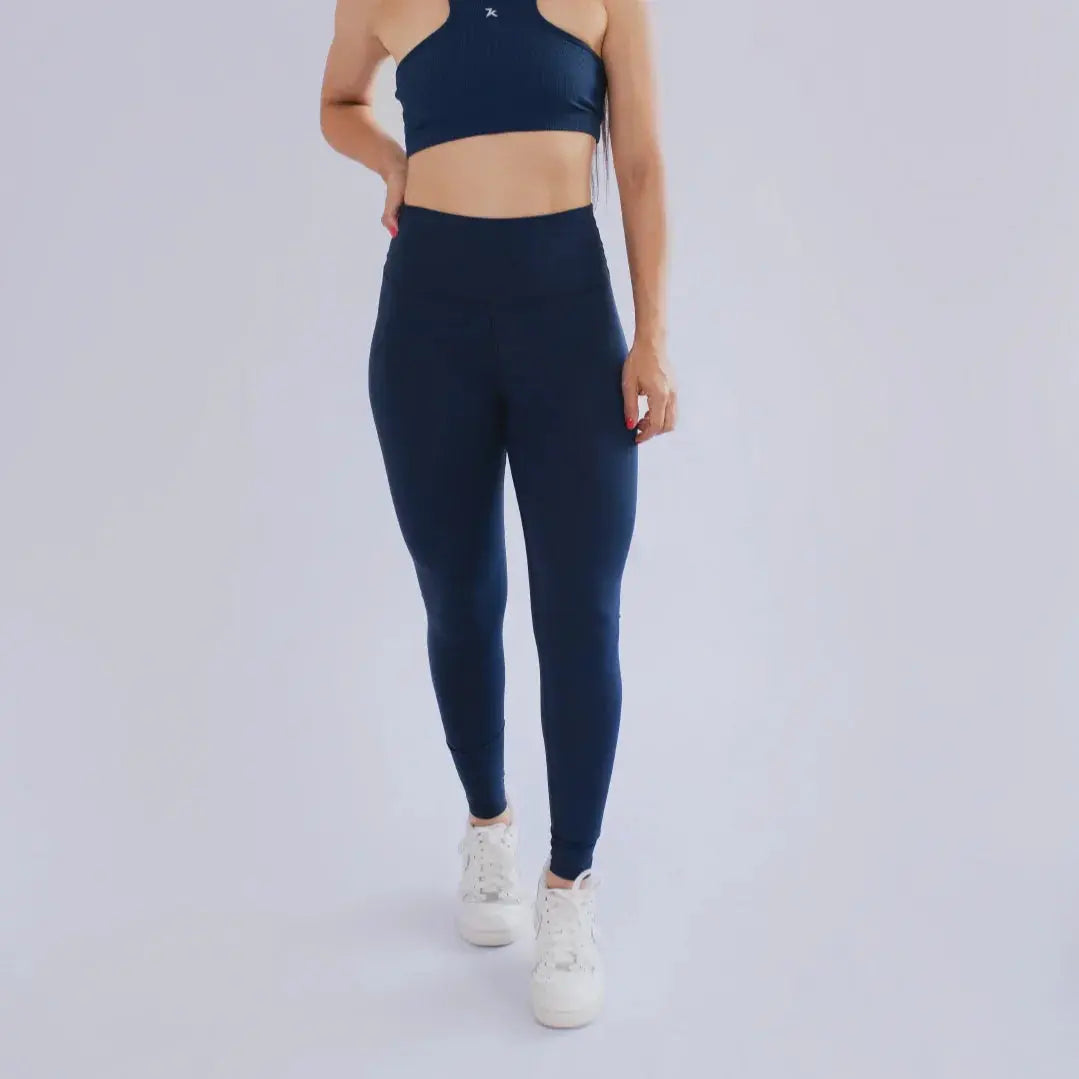 LEGGING DEPORTIVO PARA MUJER CON PRETINA ALTA AZUL OSCURO 7K Sport Wear