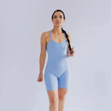 Enterizo deportivo corto espalda cruzada 7K Sport Wear