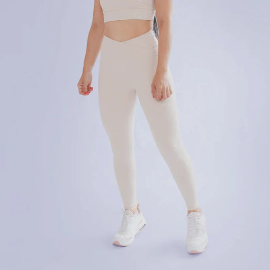 Legging deportivo con control de abdomen cruzada en V