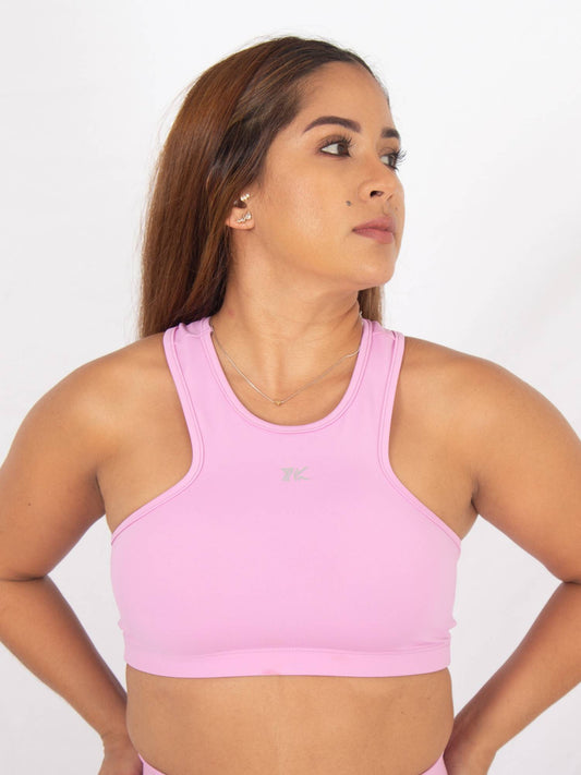 Top Deportivo Para Mujer con Soporte Medio Color Rosado