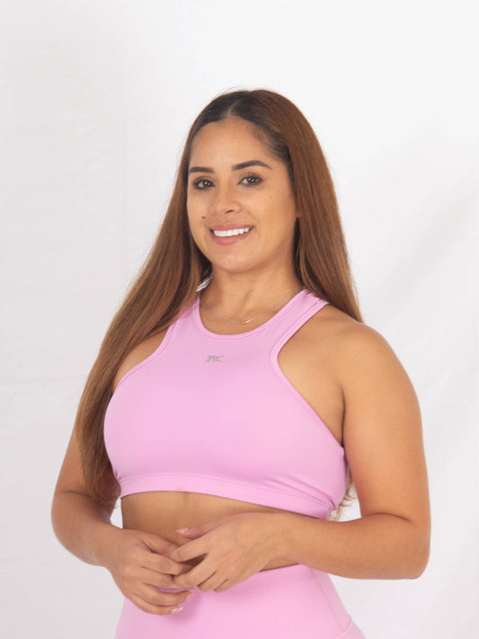 Top Deportivo Para Mujer con Soporte Medio Color Rosado
