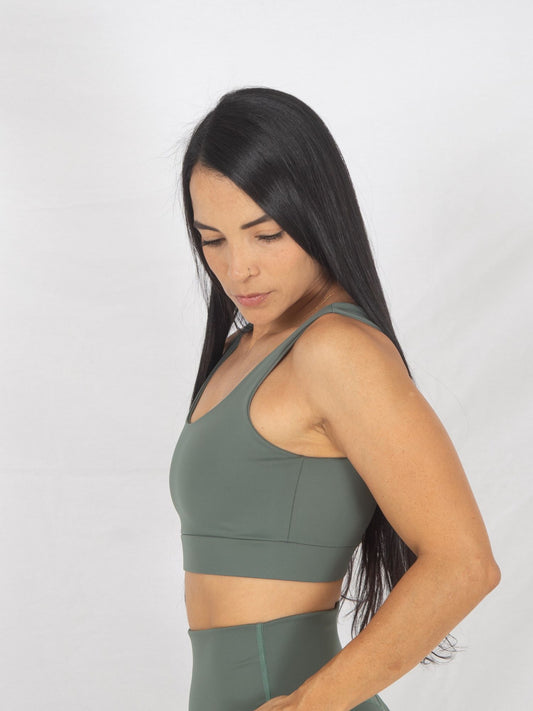 Top Deportivo Para Mujer Elegance Verde Oliva