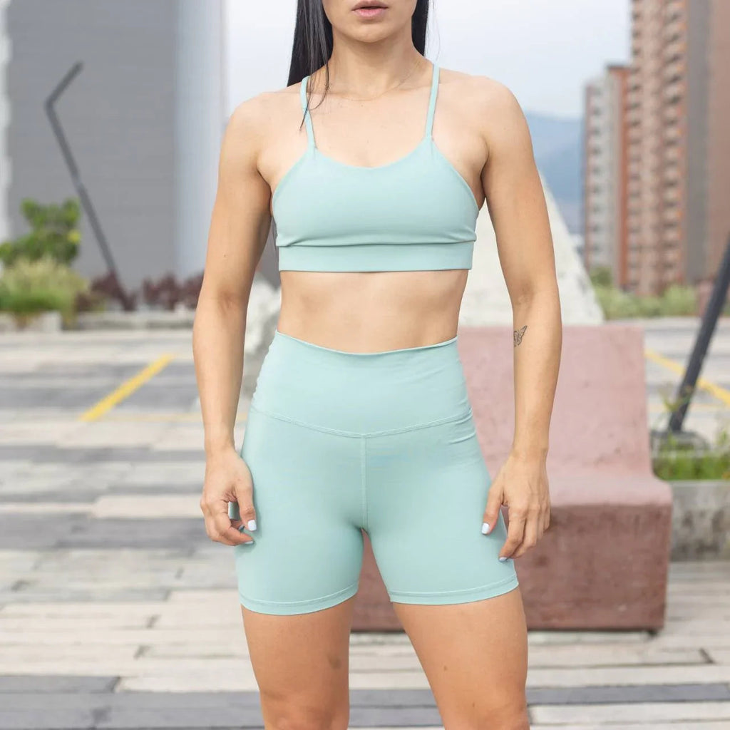 Short deportivo para mujer media pierna con control de abdomen 7K Sport Wear