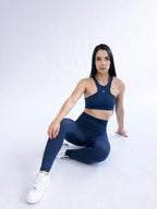 Set Top Soporte Alto con Espalda Cruzada + Leggins Tiro Alto con Control Abdomen 7K Sport Wear