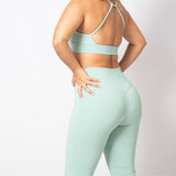 LEGGING DEPORTIVO SIN COSTURA PARTE FRONTAL VERDE CLARO