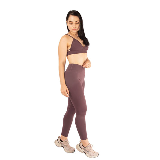 LEGGINS DEPORTIVO SIN COSTURA FRONTAL PURPURA