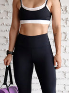 Top Negro Efecto Doble Compresión Media 7K Sport Wear