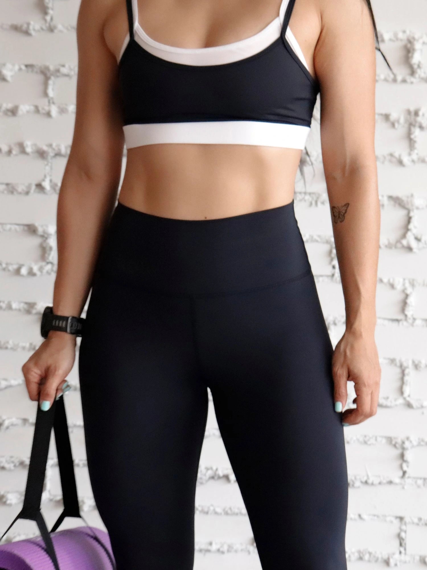 Top Negro Efecto Doble Compresión Media 7K Sport Wear