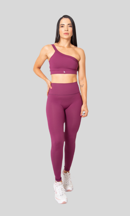 LEGGING DEPORTIVO SIN COSTURA PARTE FRONTAL MORADO