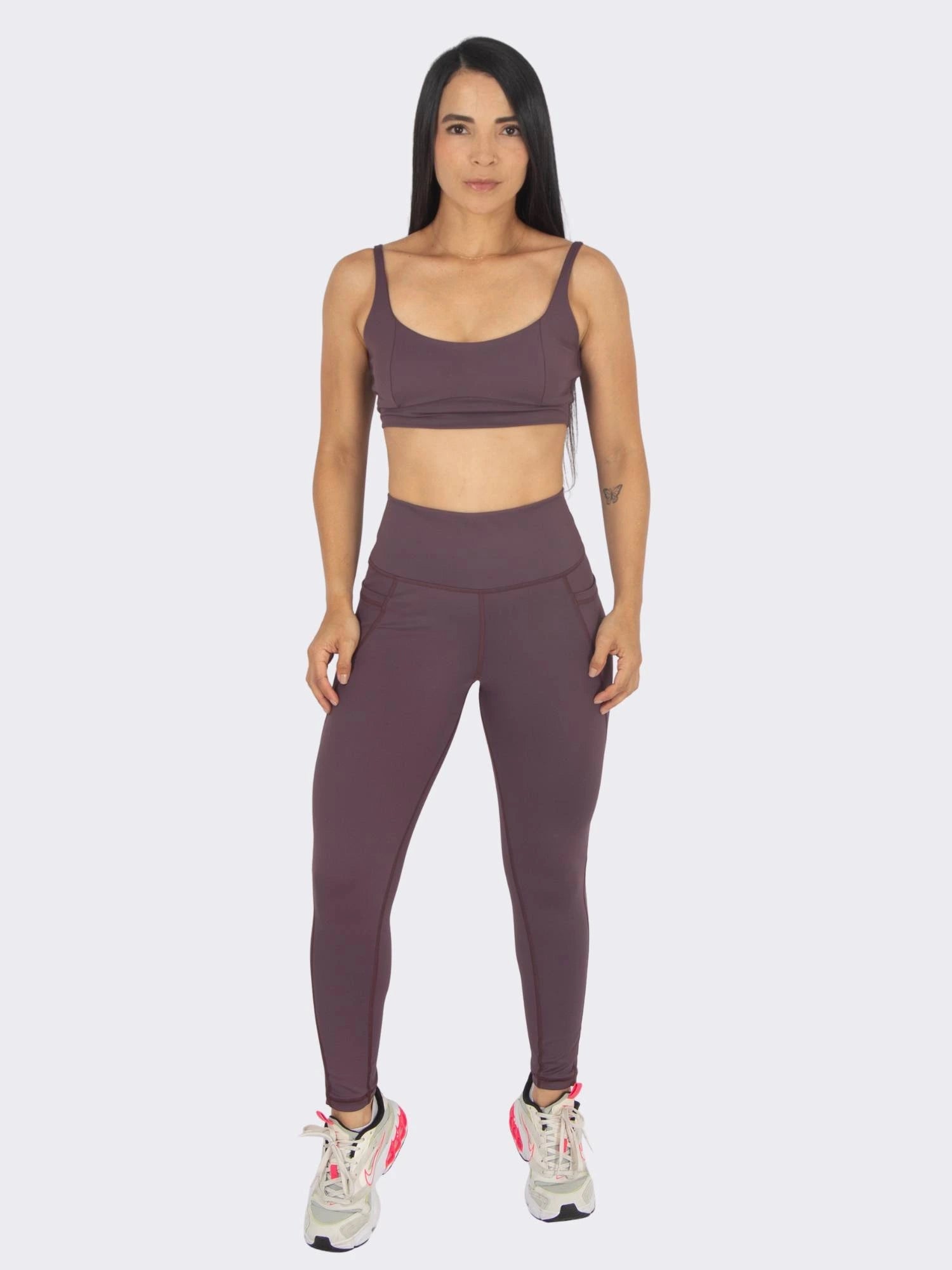 Leggins deportivo bolsillo lateral Purpura 7K Sport Wear